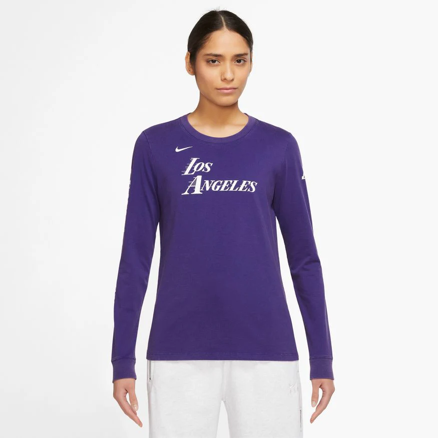 Lakers Womens City Edition 22 CTS Long Sleeve - Image 3