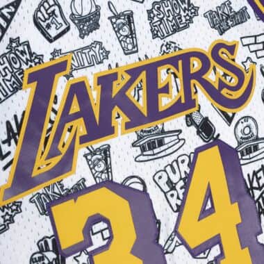 Los Angeles Lakers O'neal Doodle Swingman Jersey - Image 3